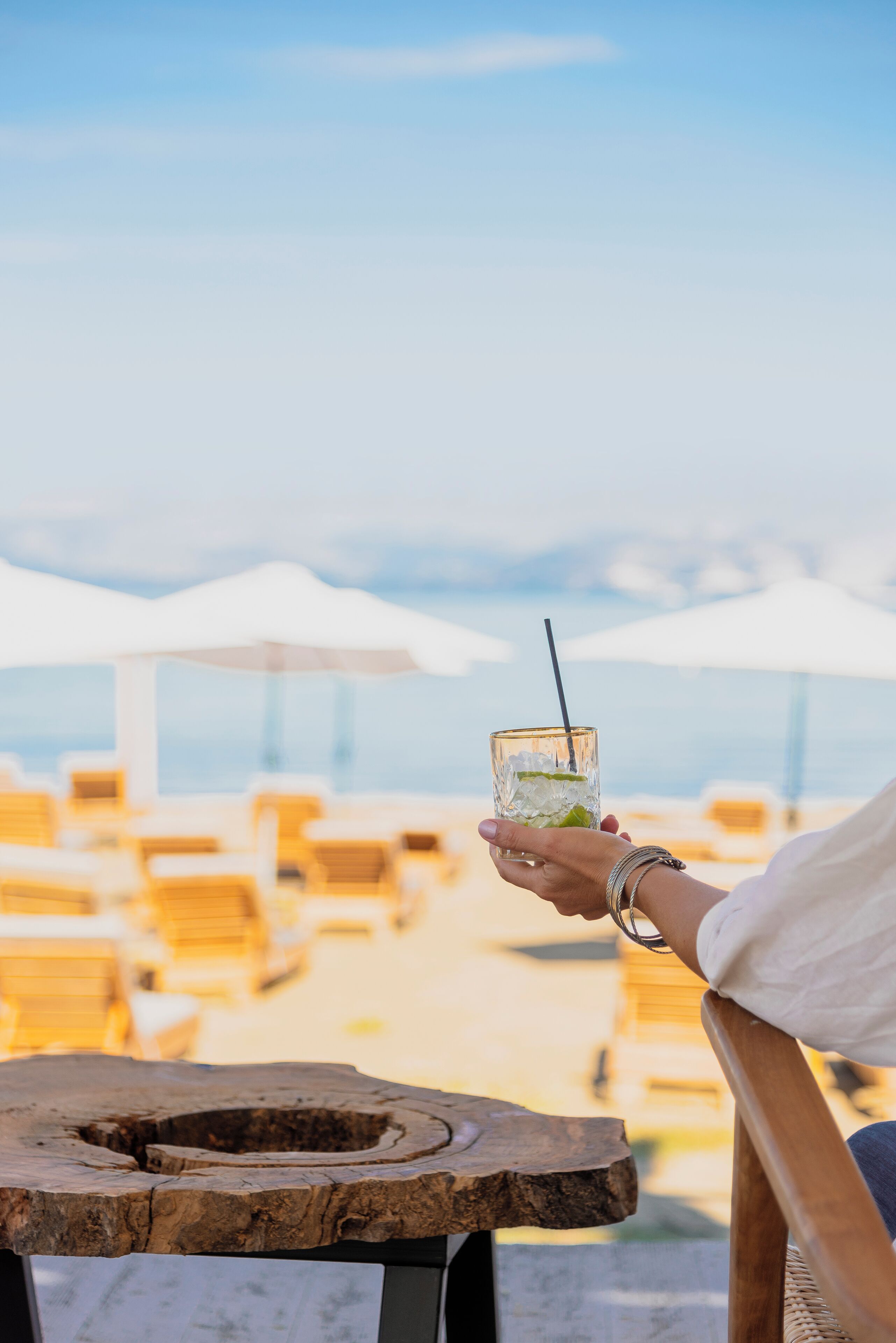 Private beach, free beach cabanas, beach umbrellas