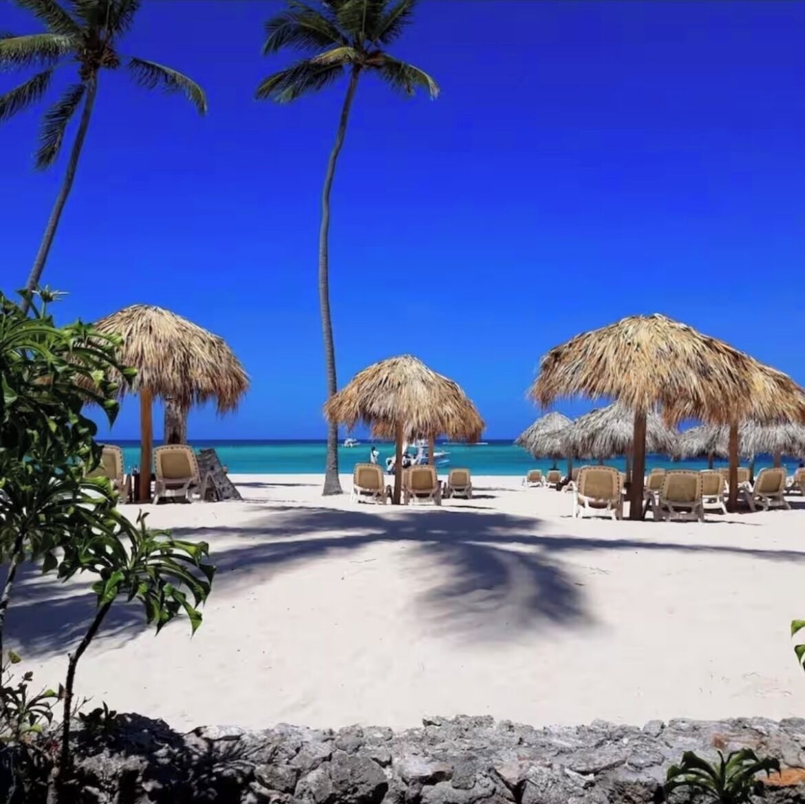 På stranden och strandhanddukar