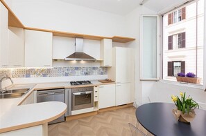 Fridge, microwave, stovetop, dishwasher
