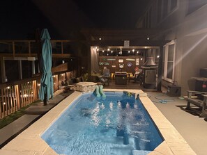 Piscine extérieure, piscine chauffée