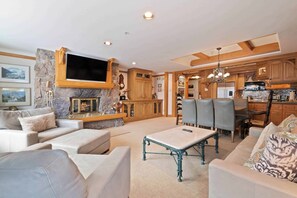 TV, fireplace - Lodge Tower 387 Two Bedroom (Vail)