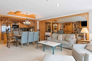 TV, fireplace - Lodge Tower 387 Two Bedroom (Vail)