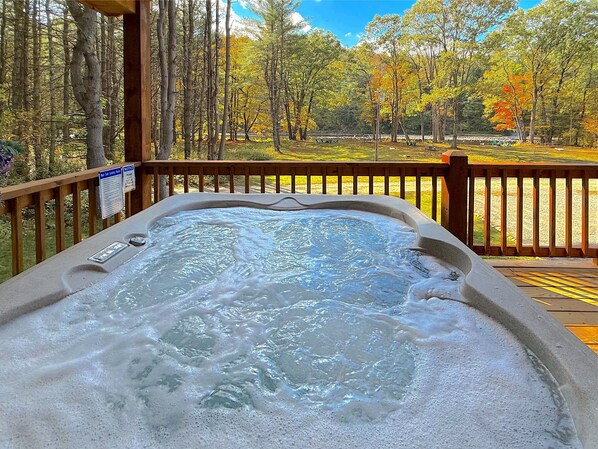 Terrace/patio - Brand New River Front House with Hot Tub! (Northville)