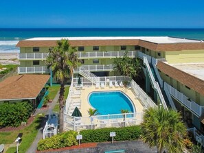 A heated pool - Beachfront Indialantic Retreat | 1 King Bed | Near Cocoa Beach (Indialantic)