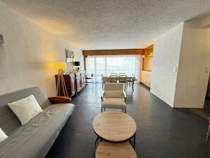 TV, fireplace - Beautiful detached house facing the slopes (Péone)