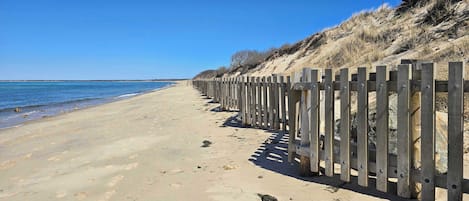 Beach nearby, sun loungers