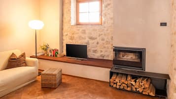 Fernseher, Kamin