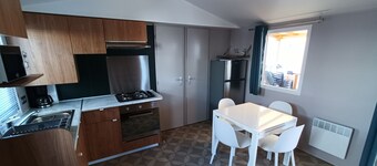 Mobil-home 6 pers | Clim, terrace, river | Camping with swimming pool - Mialet
