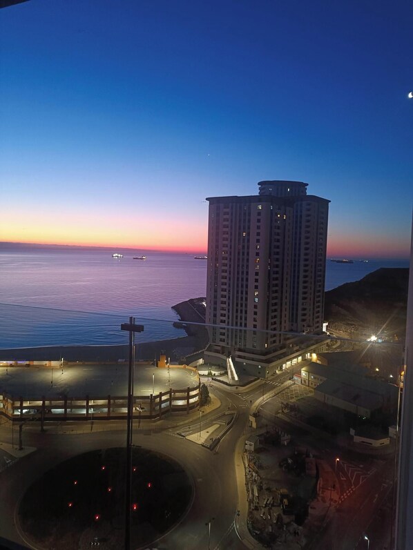 Balcony view - E1 18th Floor Studios, Sea & Beach Views (Gibraltar)