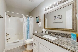 Hair dryer, towels - Centrally located townhome with community pool, private patio & balcony (Myrtle Beach)