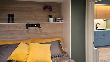 1 Schlafzimmer, BĂŒgeleisen/BĂŒgelbrett, Reisekinderbett, kostenloses WLAN