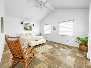 4 bedrooms, desk, iron/ironing board, travel cot