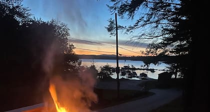 Sebago Lake Retreat - Sunset Views, Fire Pit, Family Fun
