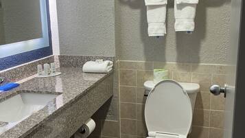 Deluxe Studio Suite | Bathroom | Free toiletries, hair dryer, towels, soap