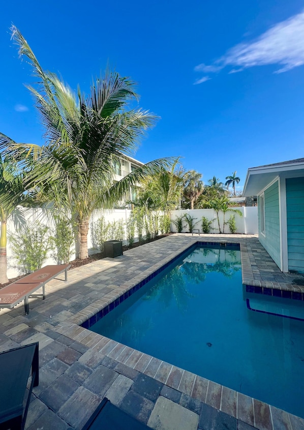 Outdoor pool, a heated pool