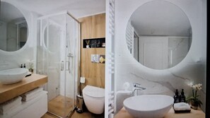 Shower, hair dryer, towels, soap - Faliro Riviera sea view flat (Paleo Faliro)