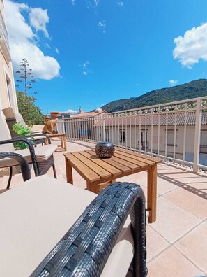 Economy-huoneisto, lemmikit sallittu, vuoristonäköala | Terassi/patio