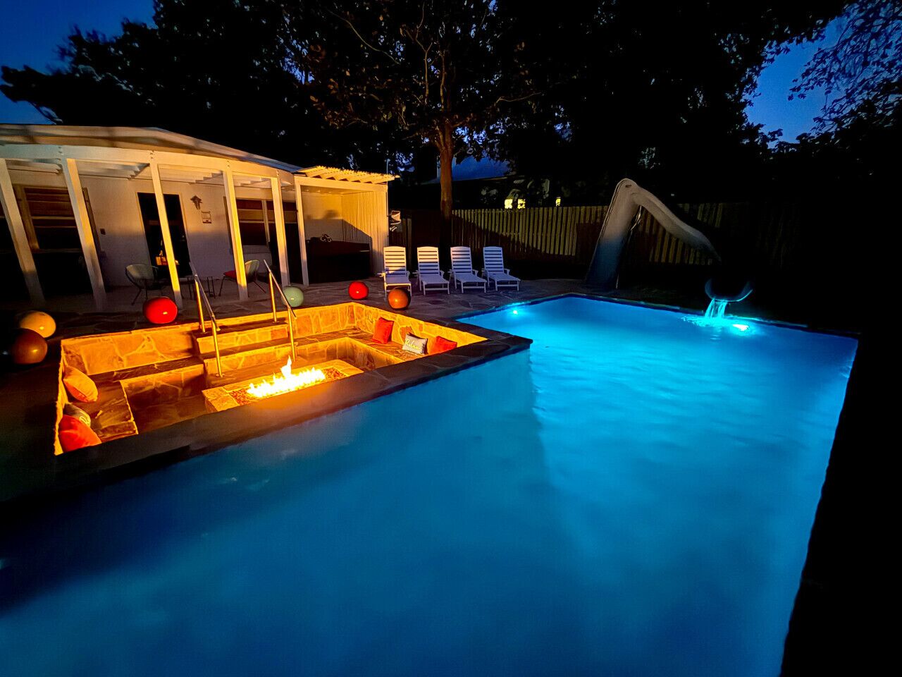 A heated pool