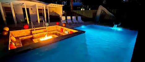 Et oppvarmet basseng