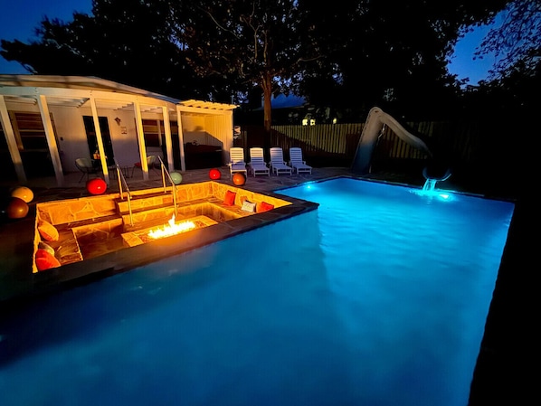 A heated pool