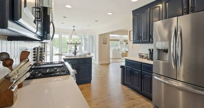 Modern Charm with Rare Flat Lot, Dock, Game Area