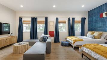 4 bedrooms, iron/ironing board, travel cot, WiFi