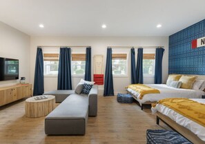 4 bedrooms, iron/ironing board, travel cot, WiFi