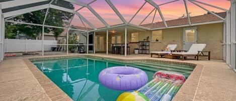 Outdoor pool, a heated pool