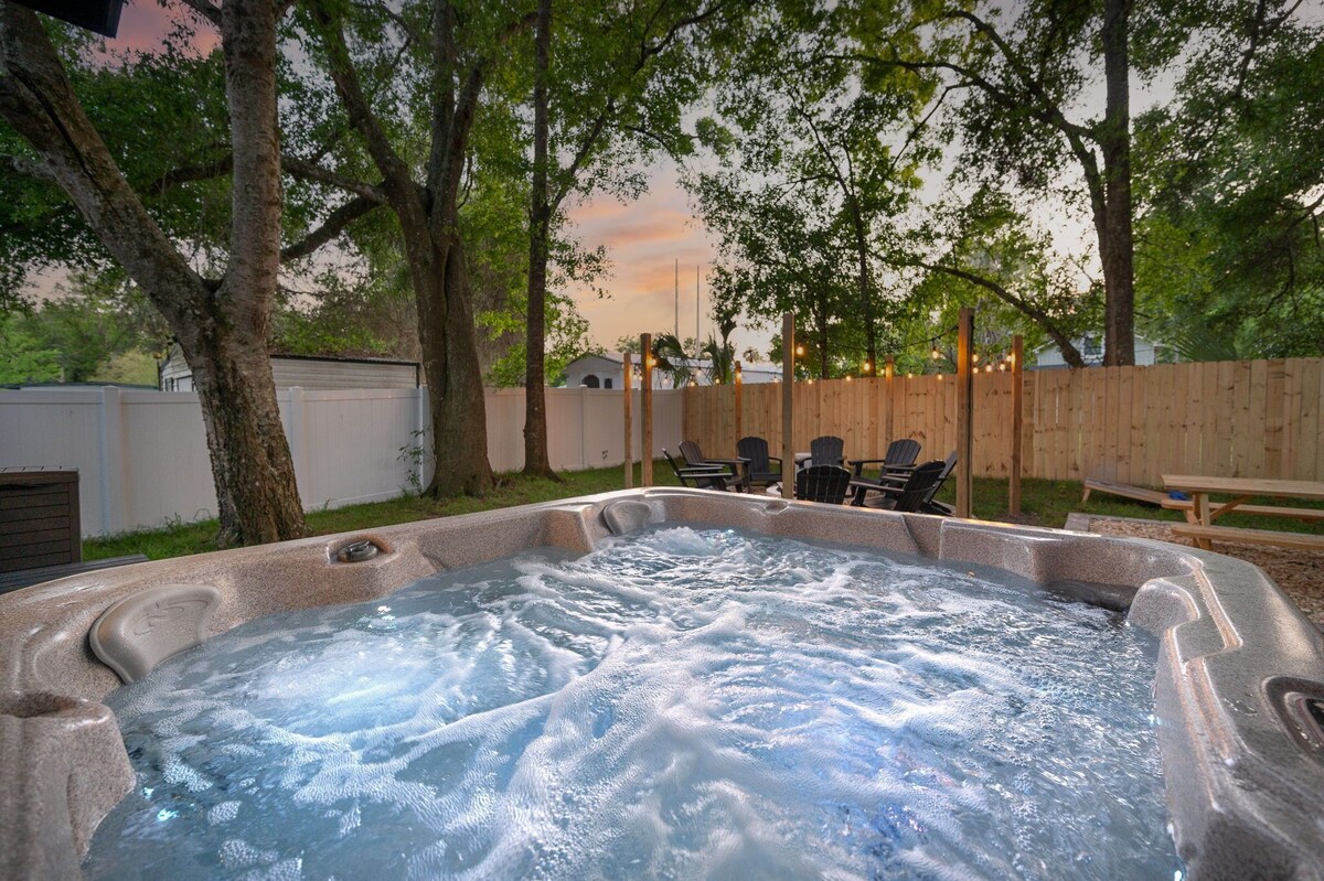 Photo 49 of New! The Salty Palm:Dog Friendly Hot Tub Fire-pit 1 mile DTWN