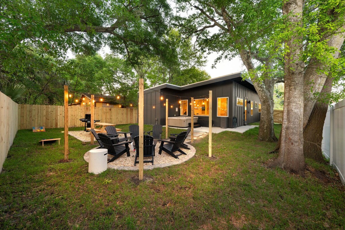 Photo 43 of New! The Salty Palm:Dog Friendly Hot Tub Fire-pit 1 mile DTWN