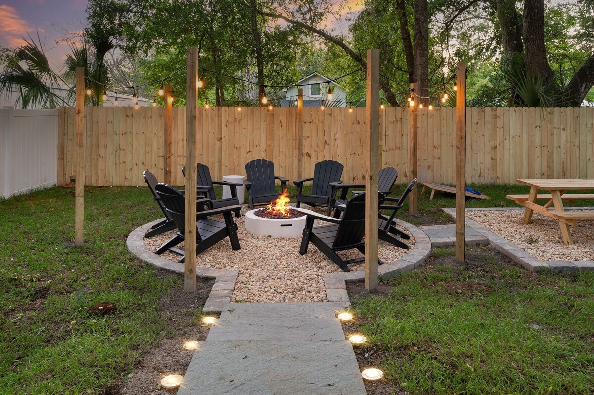 Photo 45 of New! The Salty Palm:Dog Friendly Hot Tub Fire-pit 1 mile DTWN