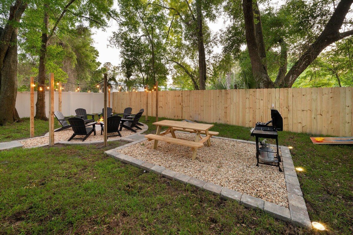 Photo 51 of New! The Salty Palm:Dog Friendly Hot Tub Fire-pit 1 mile DTWN