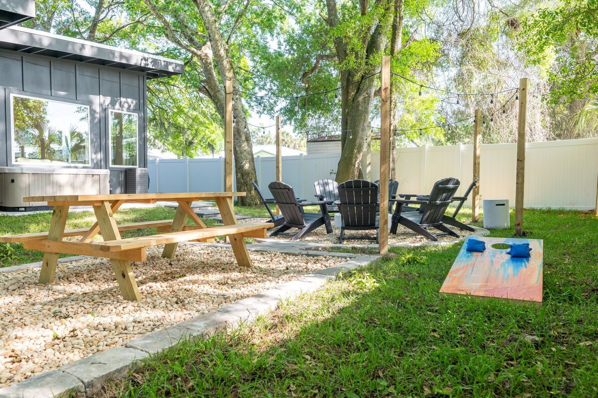 Photo 54 of New! The Salty Palm:Dog Friendly Hot Tub Fire-pit 1 mile DTWN
