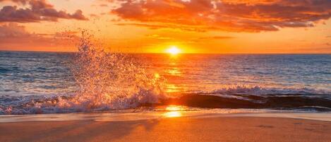 In Strandnähe, Liegestühle, Strandtücher