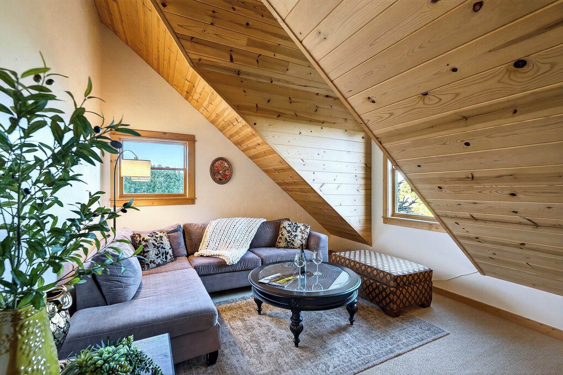 Premier Double Room, Mountain View | Living area | Fireplace