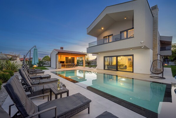 A heated pool