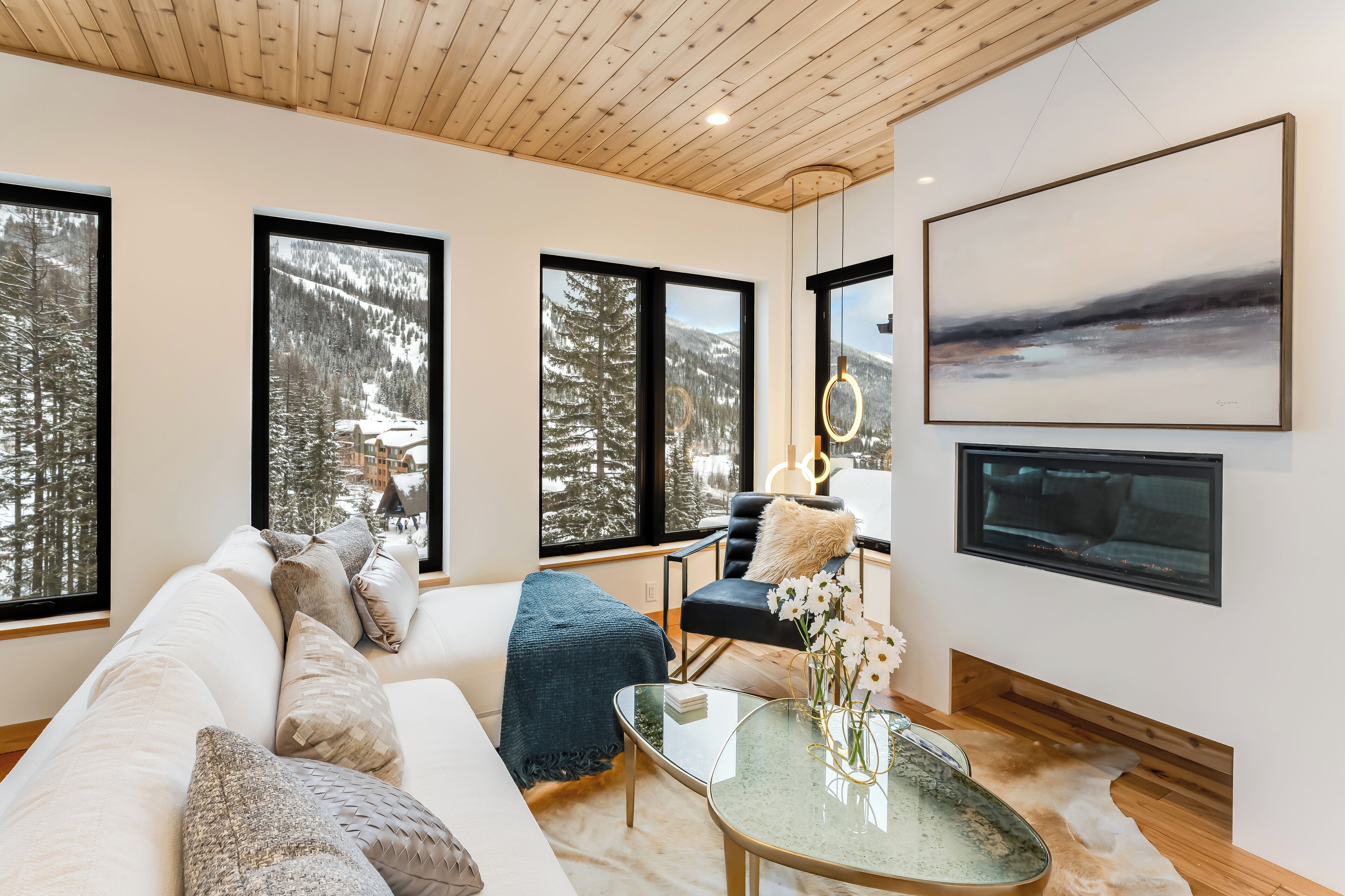 TV connectée, cheminée