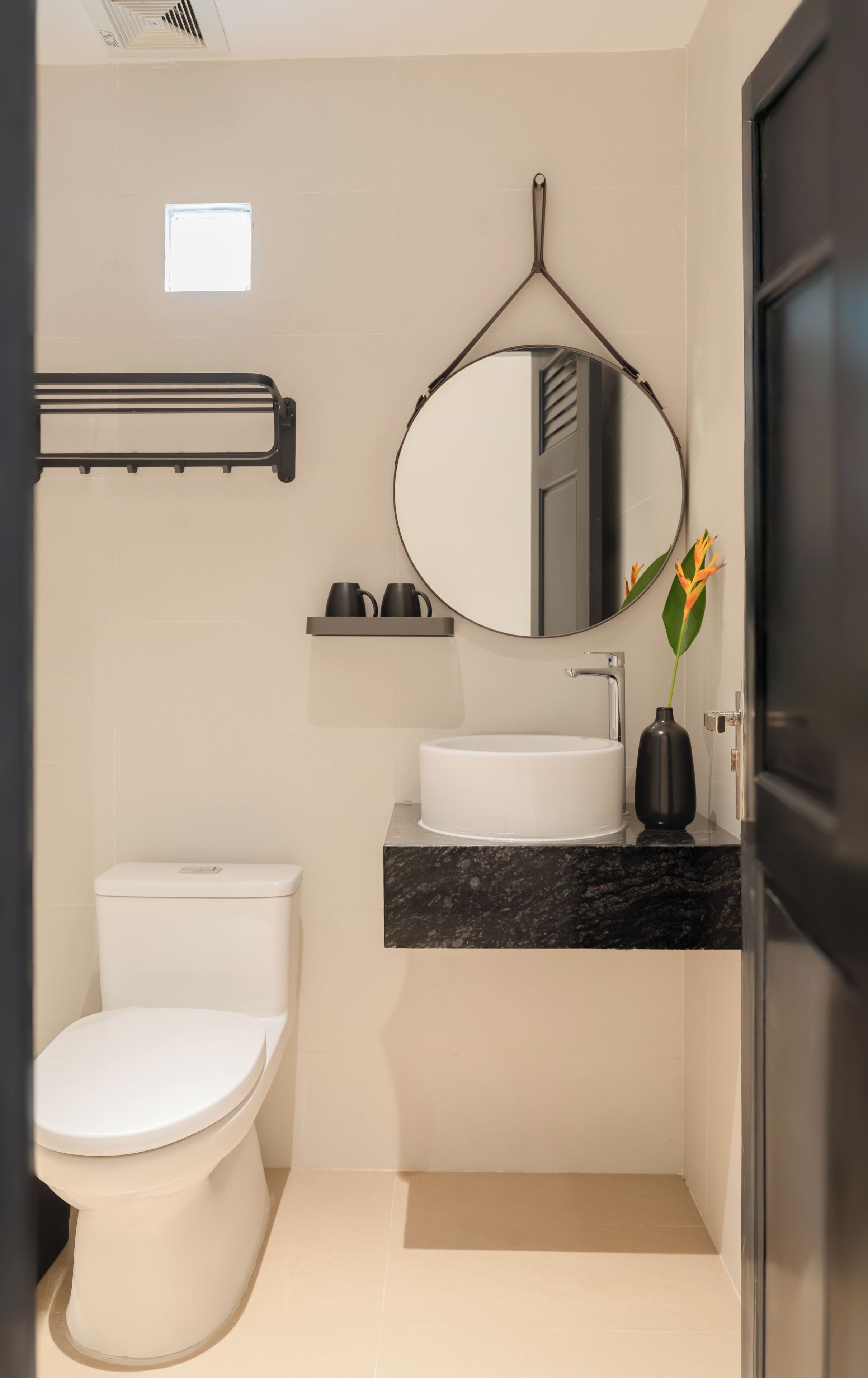 Free toiletries, hair dryer, slippers, towels