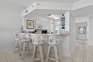 Fridge, microwave, oven, stovetop - Pet friendly, direct oceanfront corner 2/2 with spacious balcony and heated beachfront pool (Ormond Beach)