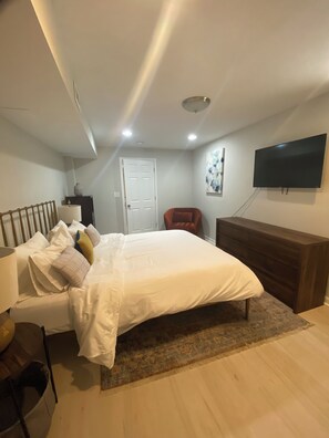 2 bedrooms, iron/ironing board, travel crib, free WiFi