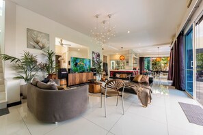 Luxury Villa, Multiple Bedrooms, Balcony, City View | Living area