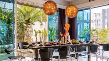 Luxury Villa, Multiple Bedrooms, Balcony, City View | Dining room
