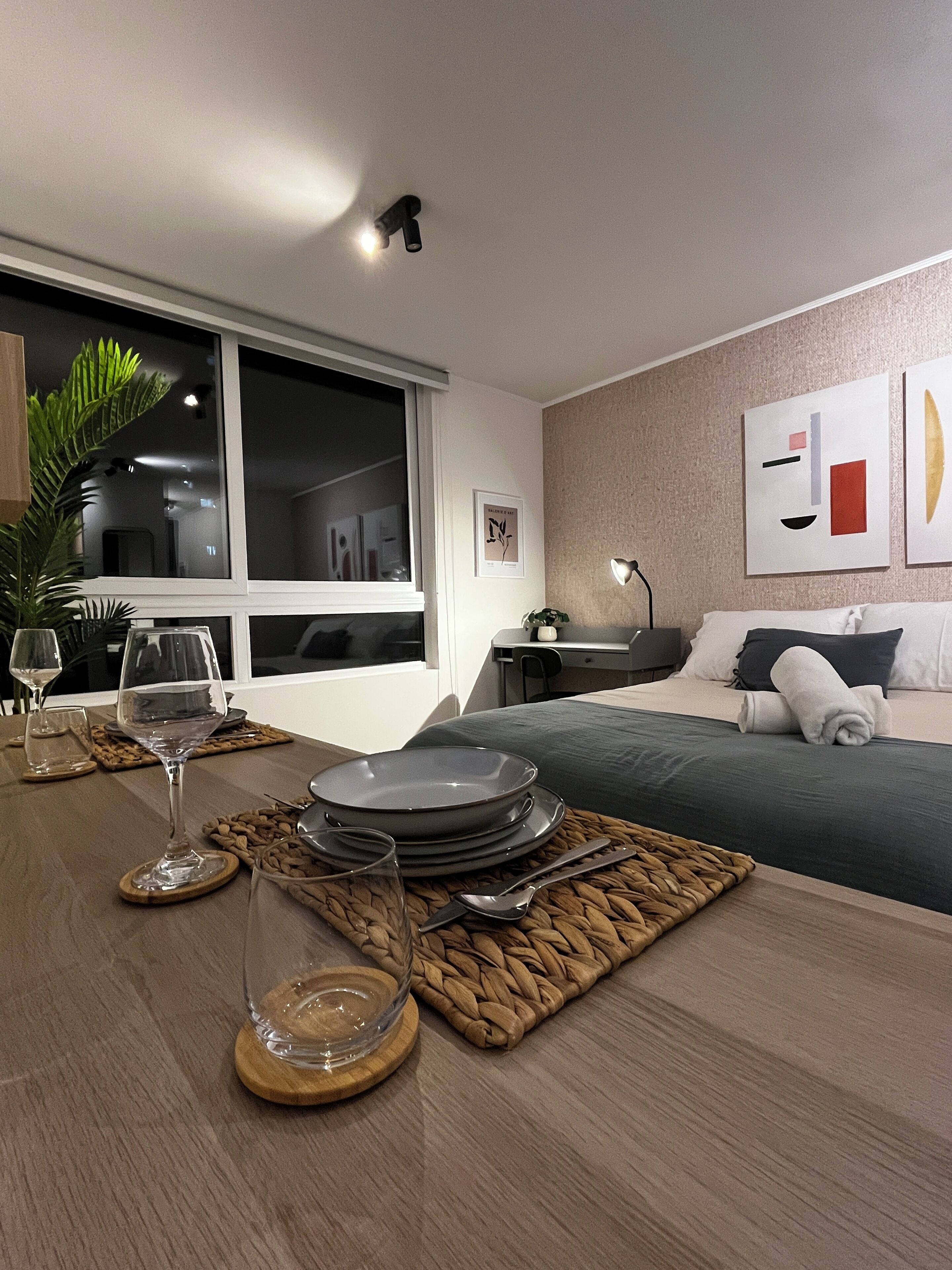 1 bedroom, iron/ironing board, bed sheets