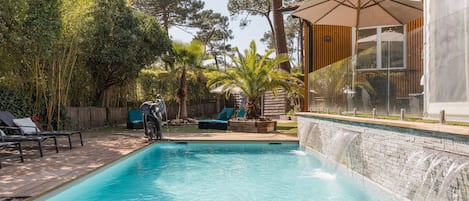 A heated pool