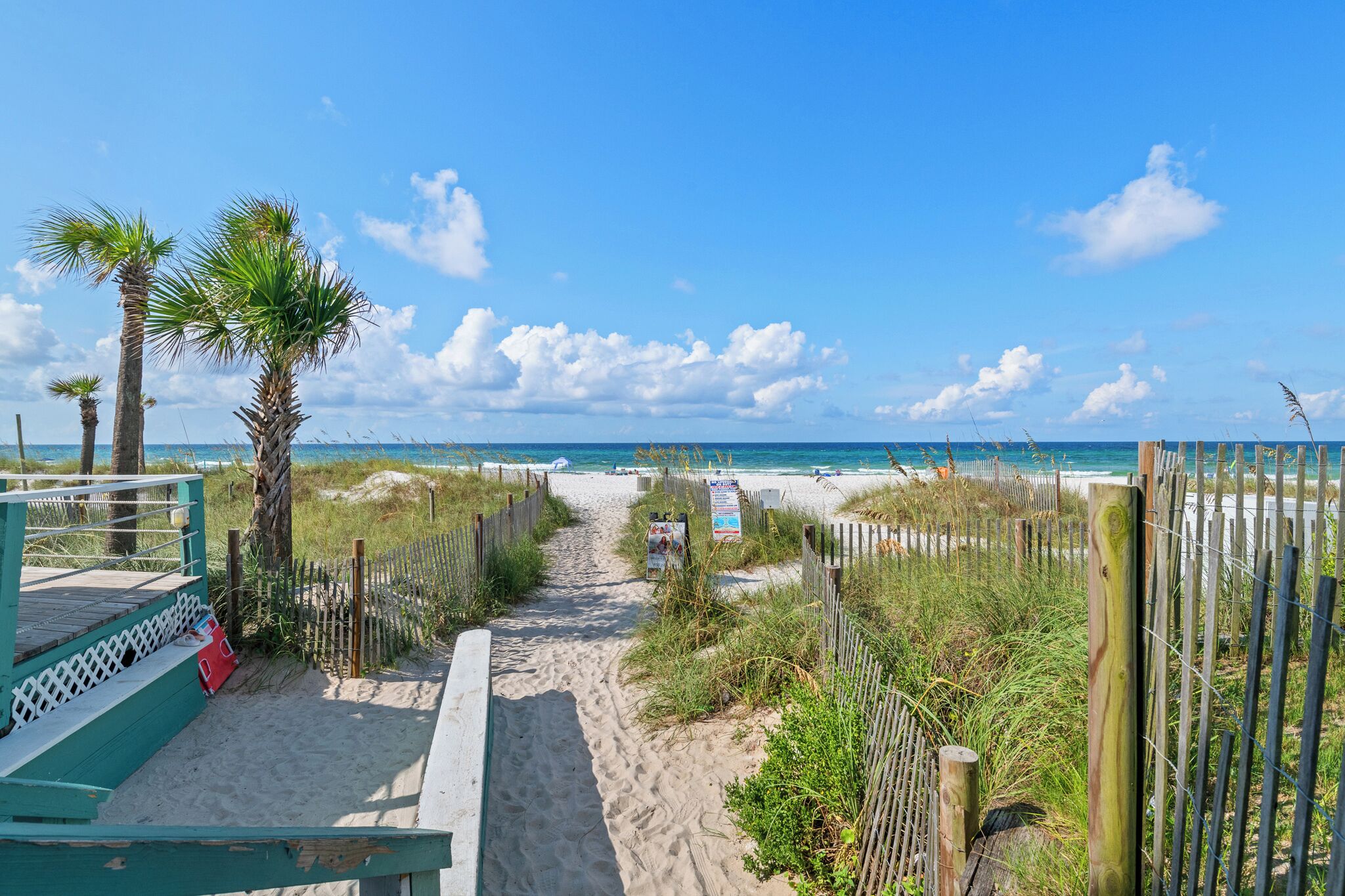 Sun-loungers, beach towels