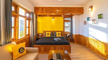 Chambre Quadruple Deluxe, vue montagne (with Balcony)