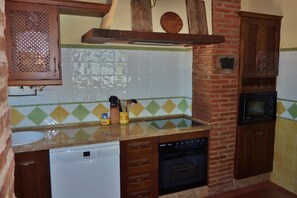 Microwave, oven, dishwasher, high chair