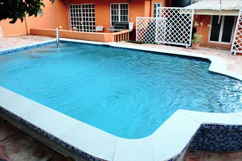 Traditional Caribbean home with pool in Port of Spain