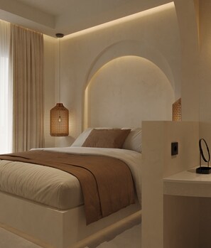 In-room safe, blackout curtains, free WiFi, bed sheets - néreya luxury rooms (Rhodes)