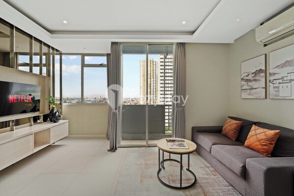 Apartamento, 2 habitaciones, vistas a la ciudad | Zona de estar